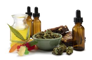 Cannabis oils, buds, gummies, and brownies.